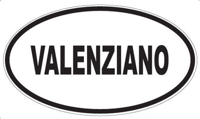 VALENZIANO - Oval Sticker