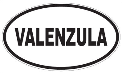 VALENZULA - Oval Sticker