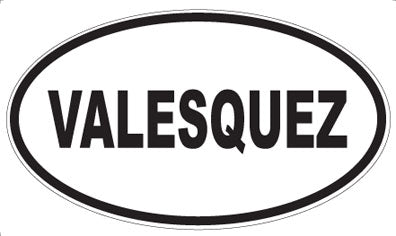 VALESQUEZ - Oval Sticker