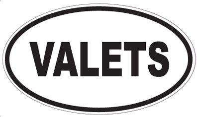 VALETS - Oval Sticker