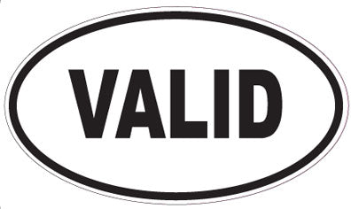 VALID - Oval Sticker