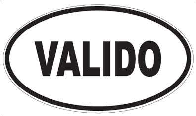 VALIDO - Oval Sticker