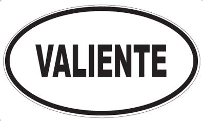 VALIENTE - Oval Sticker