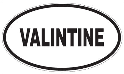 VALINTINE - Oval Sticker