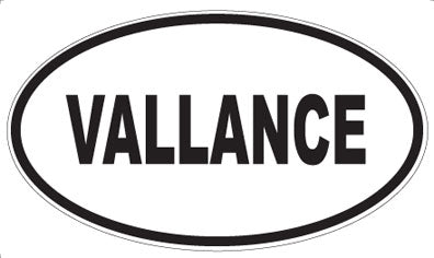 VALLANCE - Oval Sticker