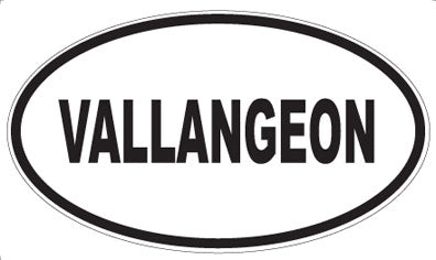 VALLANGEON - Oval Sticker