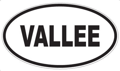 VALLEE - Oval Sticker