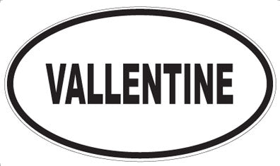 VALLENTINE - Oval Magnet