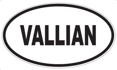 VALLIAN - Oval Sticker