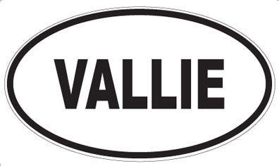 VALLIE - Oval Sticker