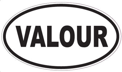 VALOUR - Oval Sticker
