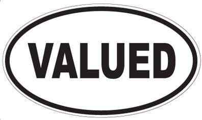 VALUED - Oval Sticker