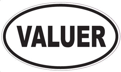VALUER - Oval Sticker