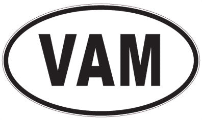 VAM - 3 Letter Initials Oval Magnet