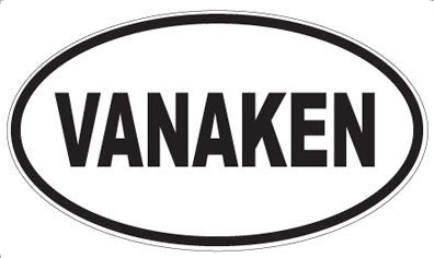 VANAKEN - Oval Sticker