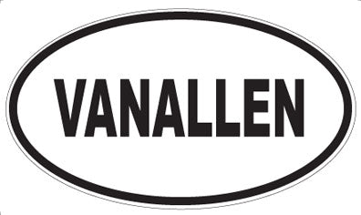VANALLEN - Oval Sticker