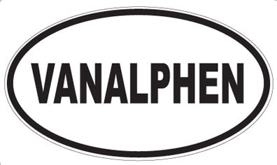 VANALPHEN - Oval Sticker