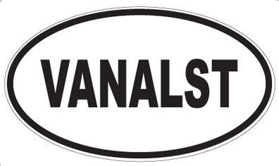 VANALST - Oval Sticker