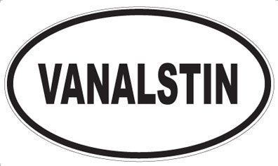 VANALSTIN - Oval Sticker