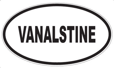 VANALSTINE - Oval Sticker