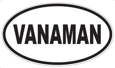 VANAMAN - Oval Sticker
