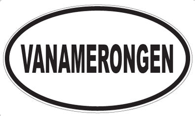 VANAMERONGEN - Oval Sticker