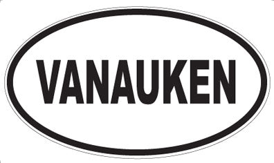 VANAUKEN - Oval Sticker