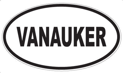 VANAUKER - Oval Sticker