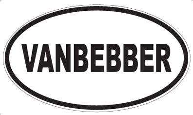 VANBEBBER - Oval Sticker