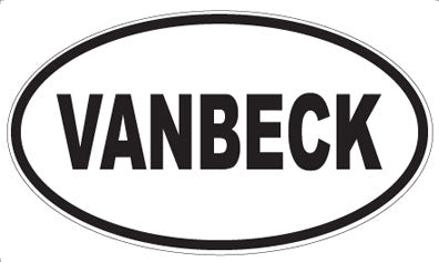 VANBECK - Oval Sticker
