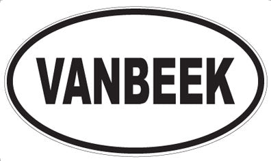 VANBEEK - Oval Sticker