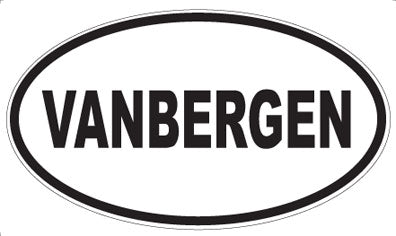 VANBERGEN - Oval Sticker