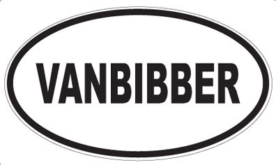 VANBIBBER - Oval Sticker