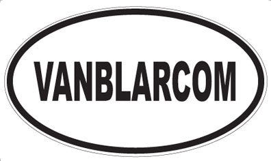 VANBLARCOM - Oval Sticker