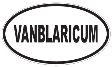 VANBLARICUM - Oval Sticker
