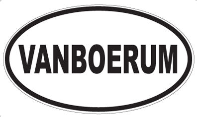 VANBOERUM - Oval Sticker