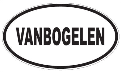 VANBOGELEN - Oval Sticker