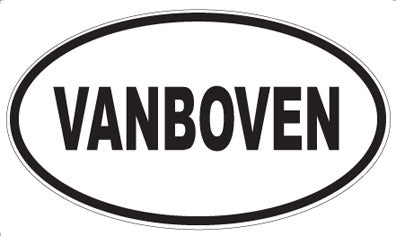 VANBOVEN - Oval Sticker