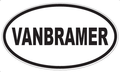 VANBRAMER - Oval Sticker