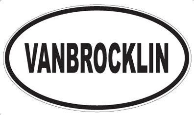 VANBROCKLIN - Oval Sticker