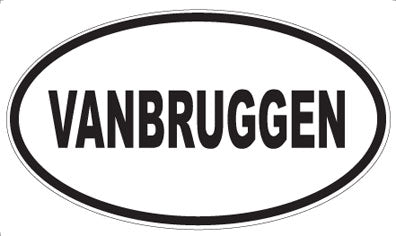 VANBRUGGEN - Oval Sticker