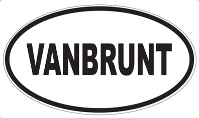 VANBRUNT - Oval Sticker