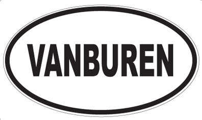 VANBUREN - Oval Sticker