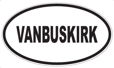 VANBUSKIRK - Oval Sticker