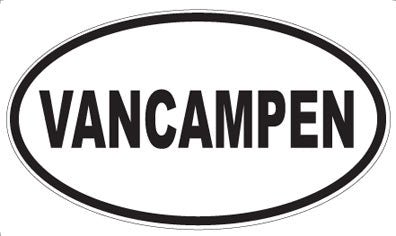 VANCAMPEN - Oval Sticker