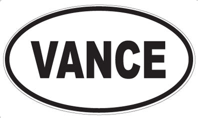 VANCE - Oval Sticker