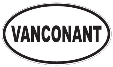 VANCONANT - Oval Sticker