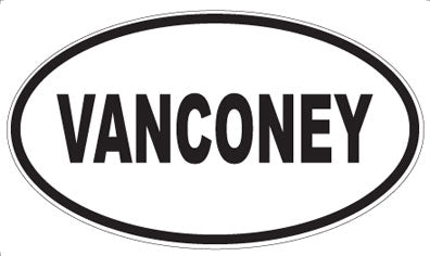 VANCONEY - Oval Sticker