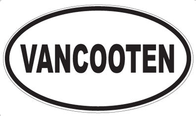 VANCOOTEN - Oval Sticker