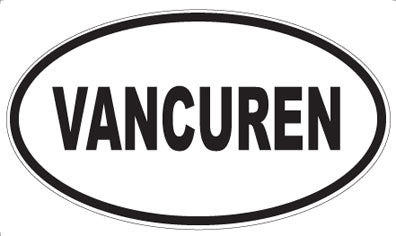 VANCUREN - Oval Sticker